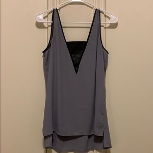 Express Grey Tank with Black Metallic Accents